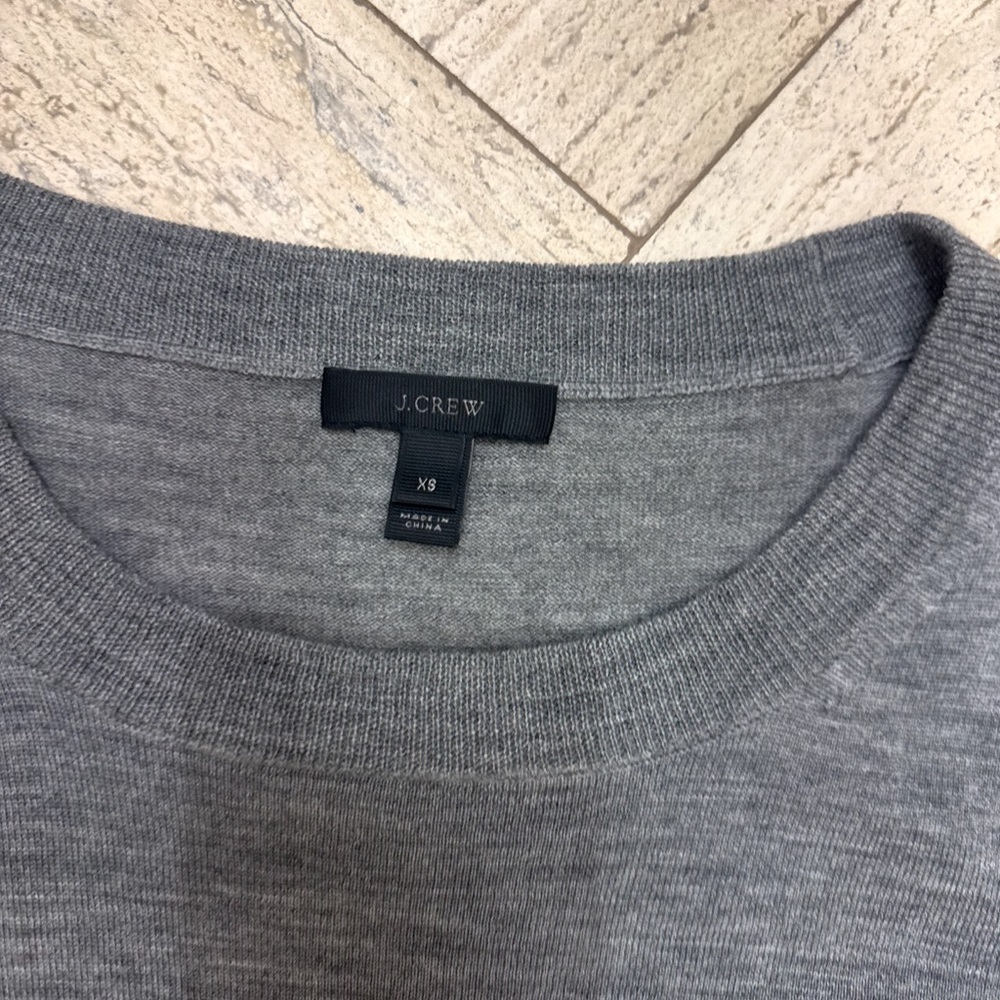 J. Crew Women's Classic Gray Crew Neck Sweater - Picture 2 of 2